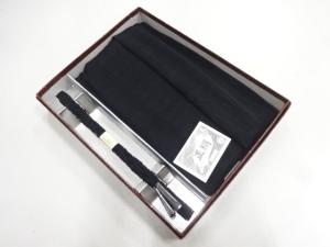 未使用品　正絹　喪服用　夏用帯揚げ・帯締めセット